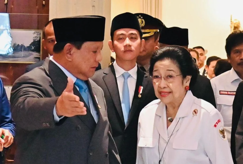 Prabowo Subianto bersama Megawati