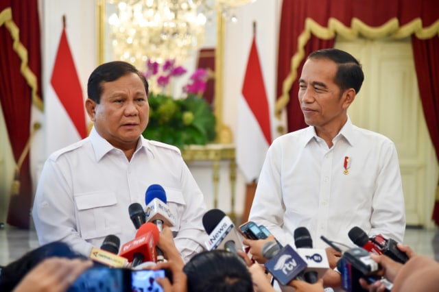 Prabowo dan Jokowi bertemu di ruang Jepara, Istana Merdeka