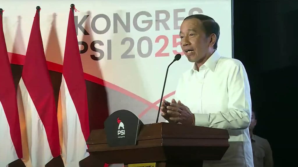 Presiden Ke7 RI Joko Widodo saat Kongres PSI