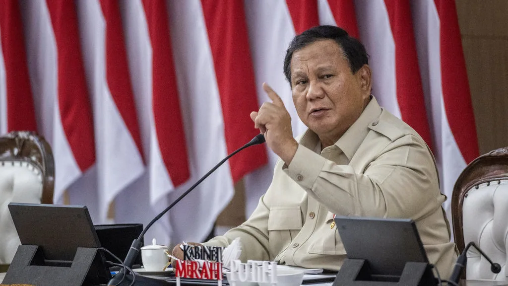 Presiden Prabowo Subianto memberikan arahan saat Taklimat Awal Tahun