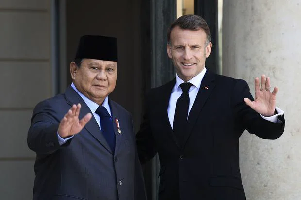 Presiden Prabowo dengan Presiden Macron