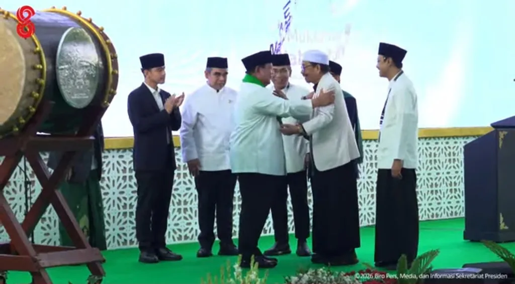 Prabowo Subianto saat membuka Muktamar ke-35